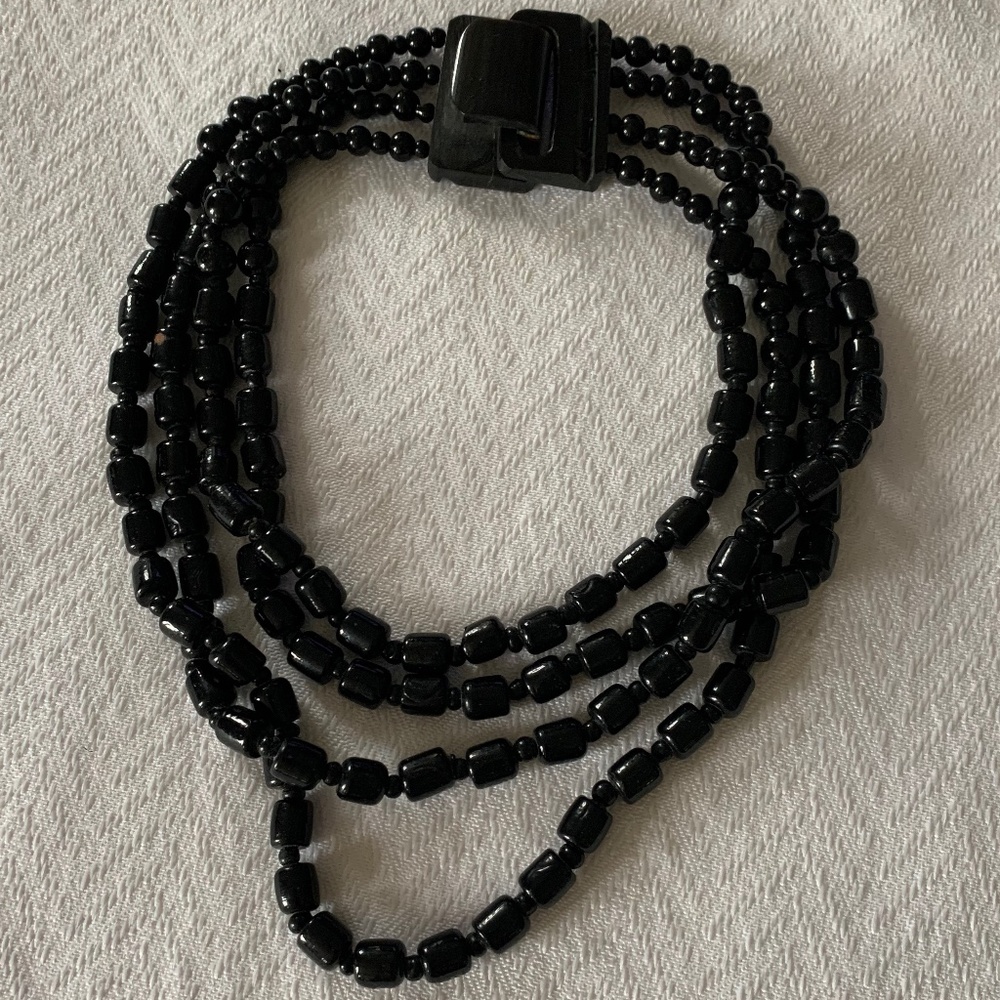 Black Bead Necklace